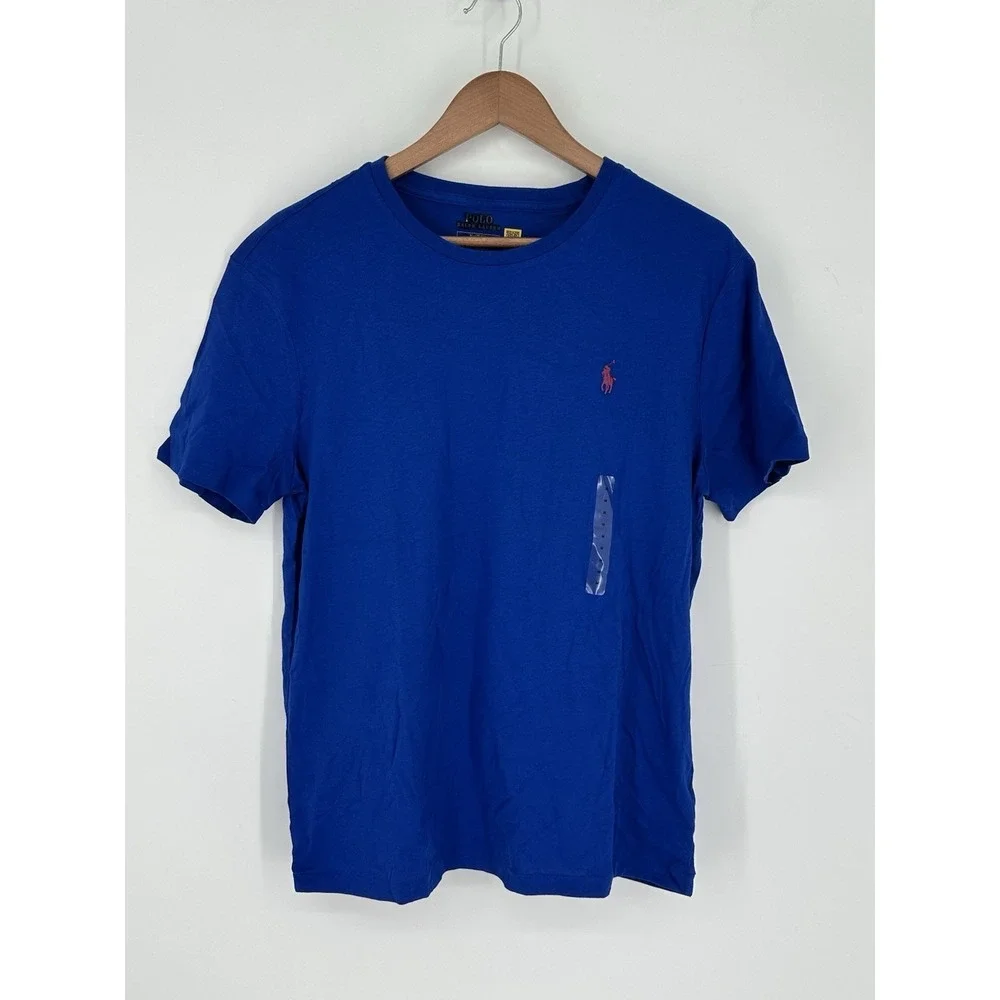 NEW Polo Ralph Lauren Men's T-Shirt Sz M Crew Neck Short Sleeve Blue Y8